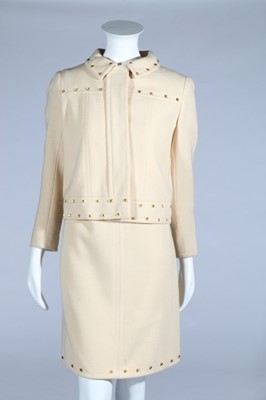 Lot 129 - An Yves Saint Laurent couture ivory wool...