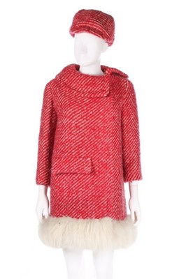 Lot 179 - A Pierre Cardin chunky tweed mini-coat and...