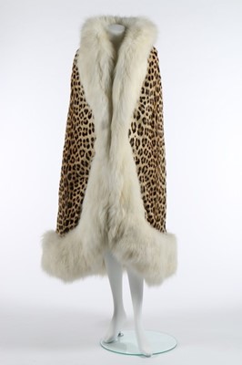 Lot 162 - A Dior couture leopard and arctic fox cape,...