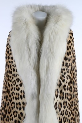 Lot 162 - A Dior couture leopard and arctic fox cape,...