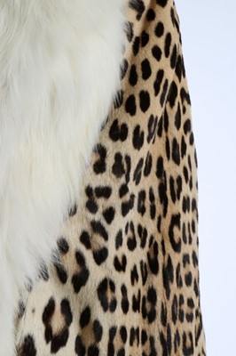 Lot 162 - A Dior couture leopard and arctic fox cape,...