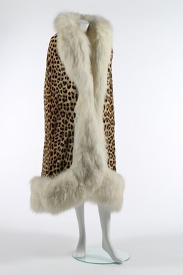 Lot 162 - A Dior couture leopard and arctic fox cape,...