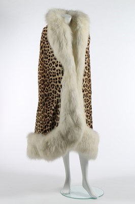 Lot 162 - A Dior couture leopard and arctic fox cape,...