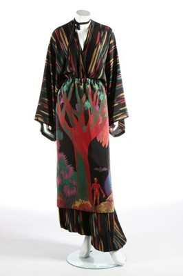 Lot 231 - A rare and early Issey Miyake printed silk...