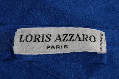 Lot 169 - A Loris Azzaro royal-blue jersey evening gown...