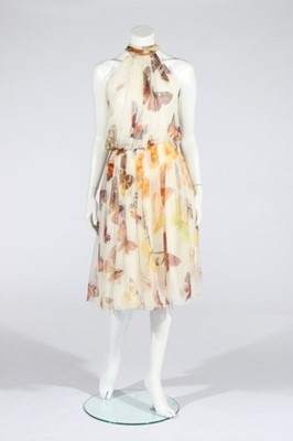 Lot 273 - An Alexander McQueen moth print chiffon...