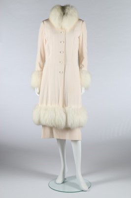 Lot 170 - A Cazaubon/Dudel for Chanel couture ivory silk...