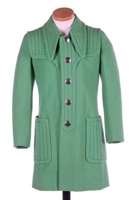 Lot 141 - A Pierre Cardin apple-green wool man's coat,...