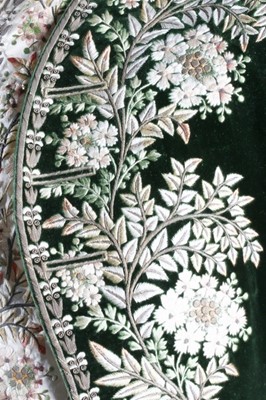 Lot 29 - A gentleman's embroidered green velvet court...