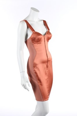 Lot 204 - A Jean Paul Gaultier salmon pink stretch satin...