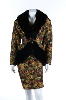 Lot 203 - A good Antony Price brocade cocktail ensemble,...