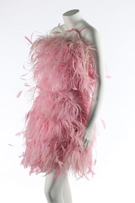 Lot 200 - An Yves Saint Laurent couture pink ostrich...