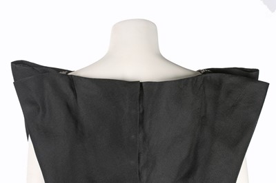 Lot 163 - A rare Balenciaga couture black gazar '4-Sided'...