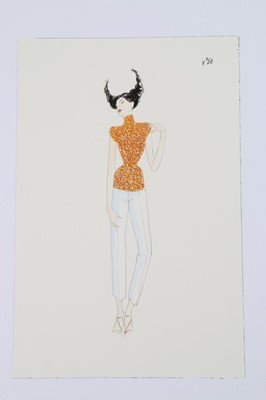 Lot 264 - A rare Alexander McQueen fashion sketch for...