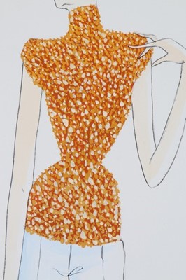Lot 264 - A rare Alexander McQueen fashion sketch for...