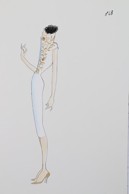 Lot 265 - A rare Alexander McQueen fashion sketch for...