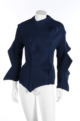 Lot 248 - An Issey Miyake blue knitted spikey sweater,...