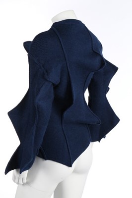 Lot 248 - An Issey Miyake blue knitted spikey sweater,...