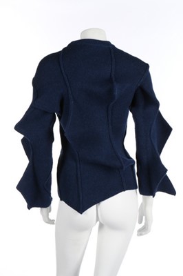 Lot 248 - An Issey Miyake blue knitted spikey sweater,...