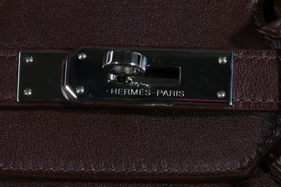 Lot 9 - An Hermès canvas and calf leather Birkin,...