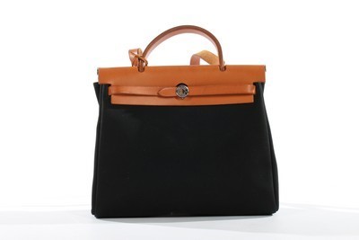 Lot 4 - An Hermès 'Herbag', modern, with tan leather...