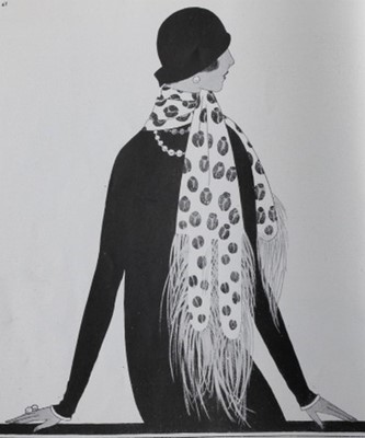 Lot 70 - A Paquin leopard skin stole, 1924, narrow...