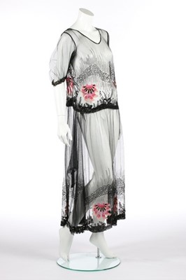 Lot 36 - A beaded tulle cocktail dress, circa 1915-20,...