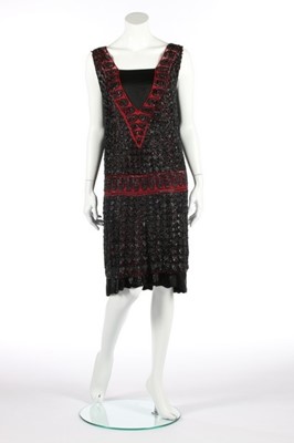 Lot 44 - A couture beaded and sequined evening gown,...