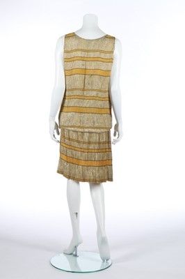 Lot 60 - A Babani striped silk and gold lamé ensemble,...