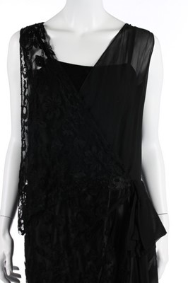 Lot 43 - A Drcouture black lace cocktail dress, circa...