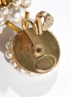 Lot 91 - Elsa Schiaparelli's Kenneth Jay Lane ear-rings,...