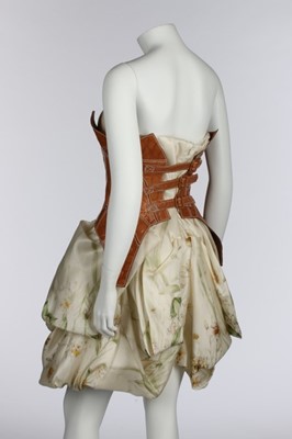 Lot 281 - An Alexander McQueen floral printed organza...