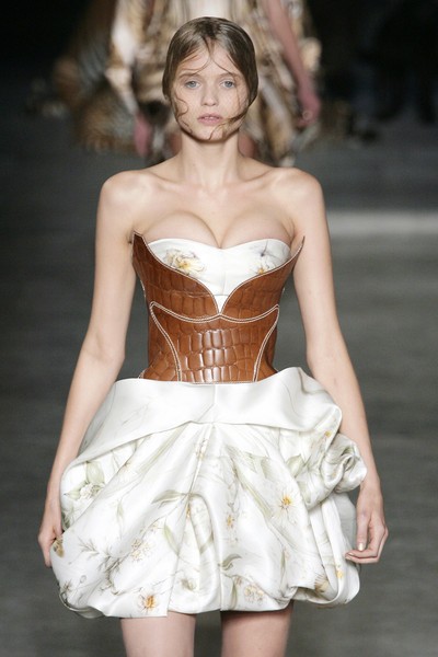 Gorgeous Spring 2010 Alexander McQueen Floral Strapless Dress w Unusua –  Shrimpton Couture