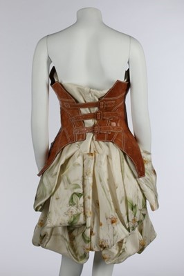 Lot 281 - An Alexander McQueen floral printed organza...