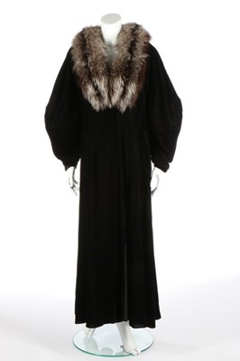 Lot 75 - A Madeleine Vionnet couture black velvet...