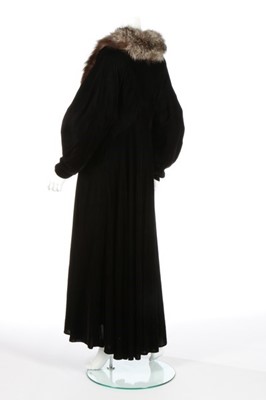 Lot 75 - A Madeleine Vionnet couture black velvet...