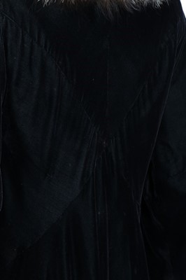 Lot 75 - A Madeleine Vionnet couture black velvet...