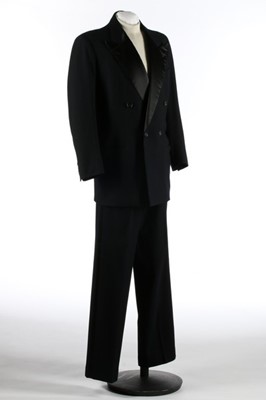 Lot 82 - A rare Lanvin man's black wool tuxedo suit,...