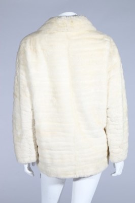 Lot 100 - A Balenciaga white ermine evening jacket,...