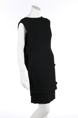 Lot 119 - A Guy Laroche black silk crpe tabard dress,...