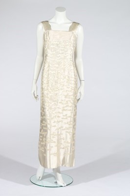 Lot 101 - A Maggy Rouff couture sequined satin evening...