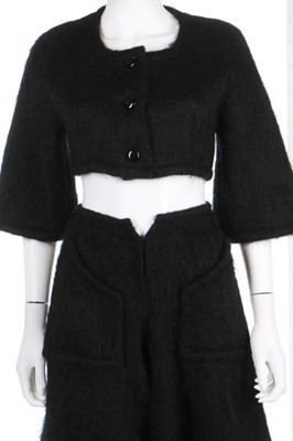 Lot 205 - A Madame Grès couture black mohair culottes...