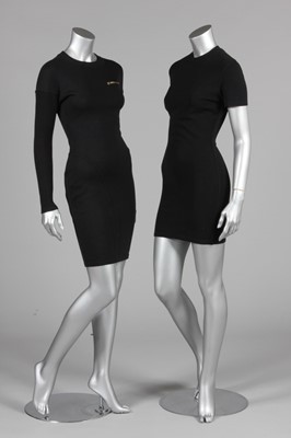 Lot 107 - Two Azzedine Alaia black knitted cotton and...