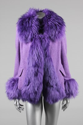 Lot 218 - A Vivienne Westwood purple tweed and faux fox...