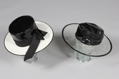 Lot 6 - Two Schiaparelli hats, early 1960s, one of...