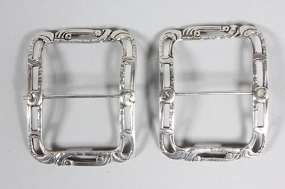 Lot 131 - Five pairs of men's and women's shoe buckles,...