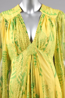 Lot 207 - An Ossie Clark/Celia Birtwell printed chiffon...