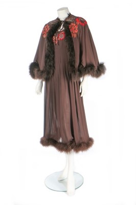Lot 206 - A good Karl Lagerfeld for Chloé brown silk...