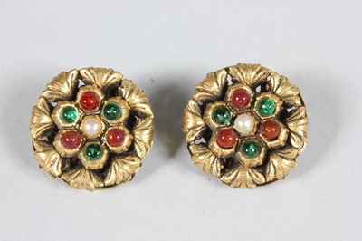 Lot 256 - Two pairs of Chanel earrings, one pair of gilt...