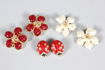 Lot 260 - A group of earrings, 1950s to modern,...